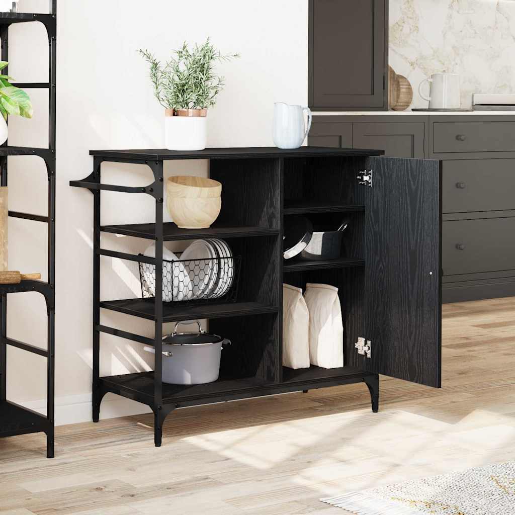 Küchentrolley Schwarze Eiche 87.5 x 38.5 x 84.5 cm