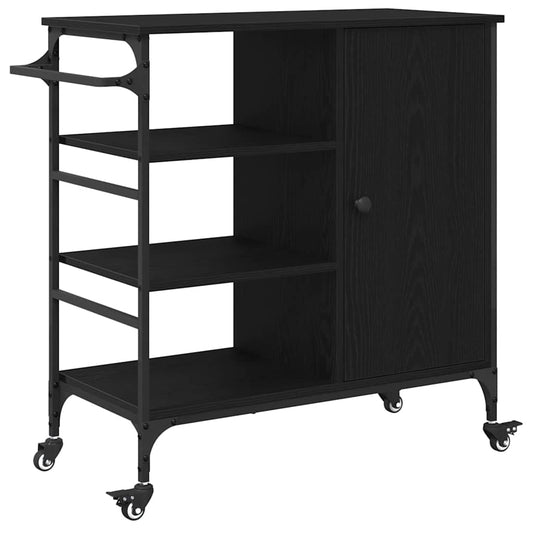 Küchentrolley Schwarze Eiche 87.5 x 38.5 x 84.5 cm