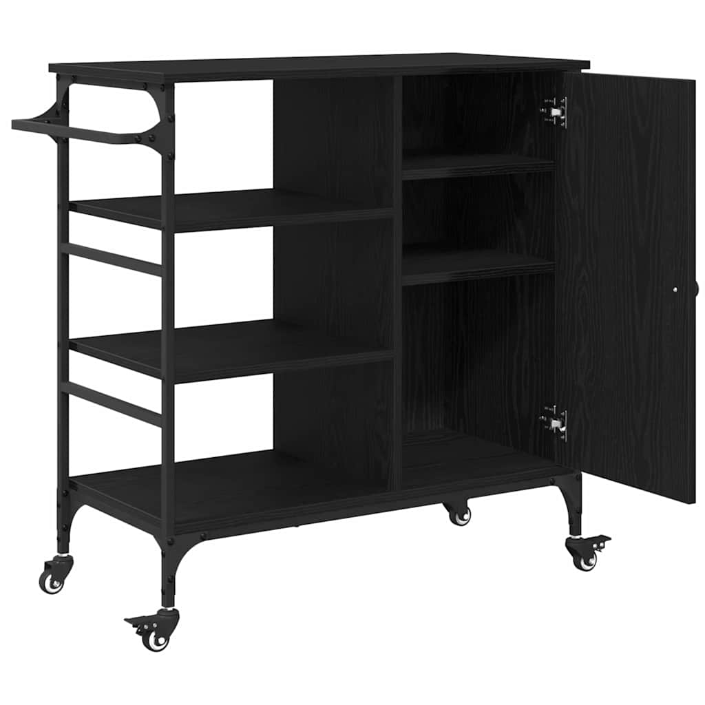 Küchentrolley Schwarze Eiche 87.5 x 38.5 x 84.5 cm