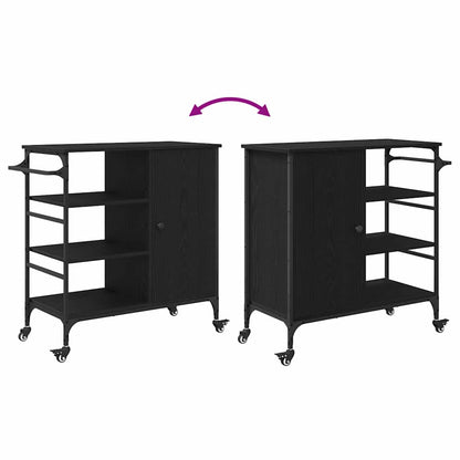 Küchentrolley Schwarze Eiche 87.5 x 38.5 x 84.5 cm