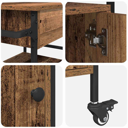Küchentrolley Altholz 56 x 43 x 89.5 cm Holzwerkstoff