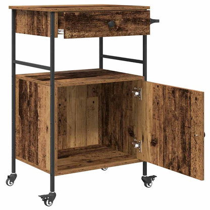 Küchentrolley Altholz 56 x 43 x 89.5 cm Holzwerkstoff