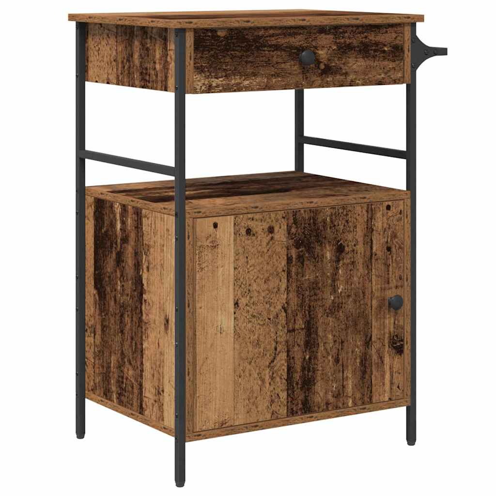 Küchentrolley Altholz 56 x 43 x 89.5 cm Holzwerkstoff