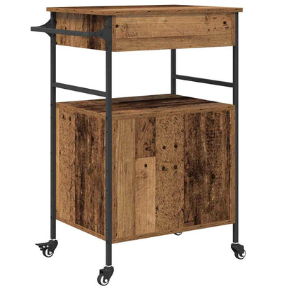 Küchentrolley Altholz 56 x 43 x 89.5 cm Holzwerkstoff