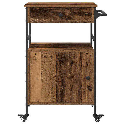 Küchentrolley Altholz 56 x 43 x 89.5 cm Holzwerkstoff