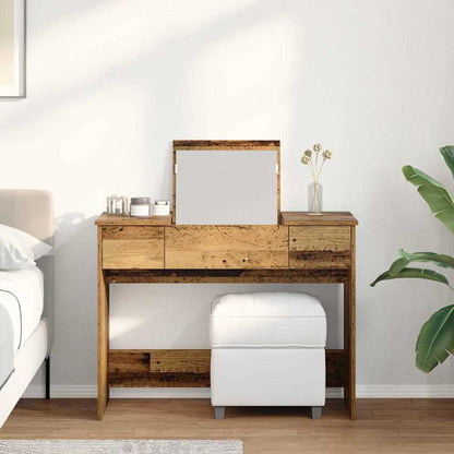 Schminktisch mit Spiegel Altholz 100 x 45 x 76 cm Holzwerkstoff