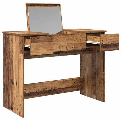 Schminktisch mit Spiegel Altholz 100 x 45 x 76 cm Holzwerkstoff