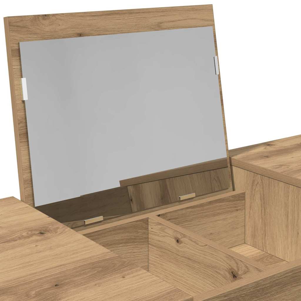Schminktisch Eiche handwerklich 100 x 45 x 76 cm Holzwerkstoff