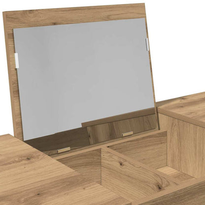 Schminktisch Eiche handwerklich 100 x 45 x 76 cm Holzwerkstoff