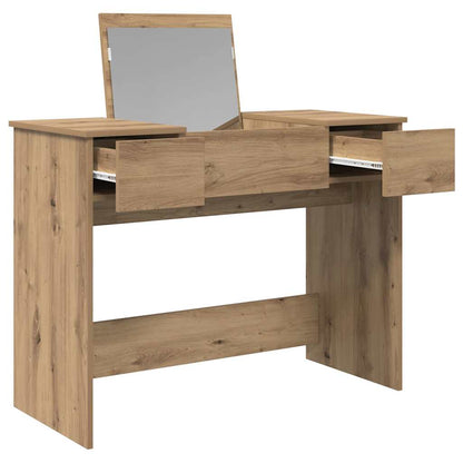 Schminktisch Eiche handwerklich 100 x 45 x 76 cm Holzwerkstoff