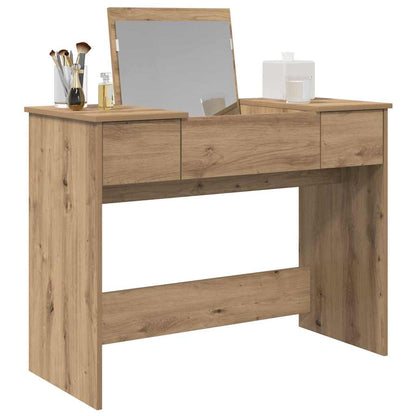 Schminktisch Eiche handwerklich 100 x 45 x 76 cm Holzwerkstoff