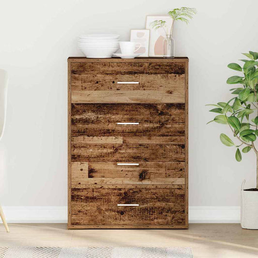 Sideboard mit Schubladen Altholz 60 x 31 x 84 cm Holzwerkstoff