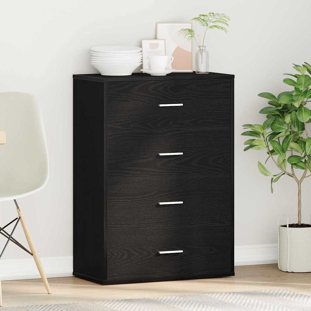 Sideboard Schwarze Eiche 60 x 31 x 84 cm Holzwerkstoff