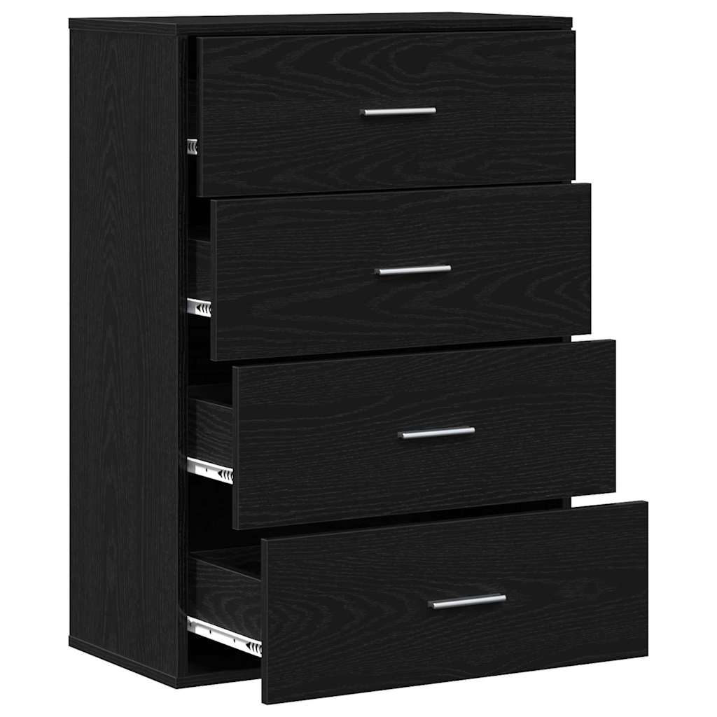 Sideboard Schwarze Eiche 60 x 31 x 84 cm Holzwerkstoff