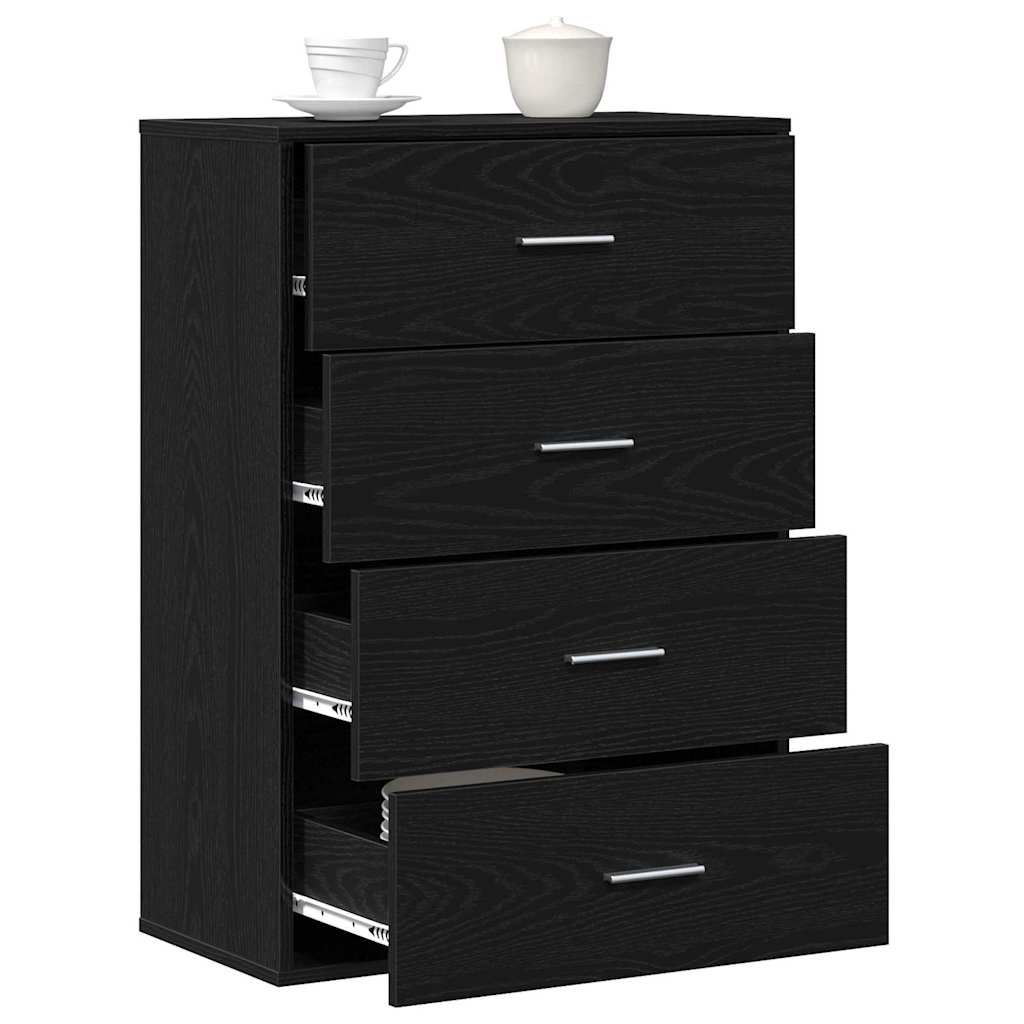 Sideboard Schwarze Eiche 60 x 31 x 84 cm Holzwerkstoff