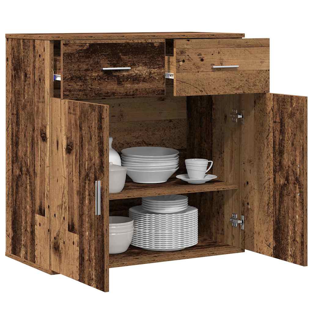 Sideboard mit Schubladen Altholz 79 x 38 x 80 cm Holzwerkstoff