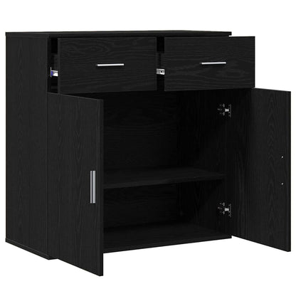 Sideboard Schwarze Eiche 79 x 38 x 80 cm Holzwerkstoff
