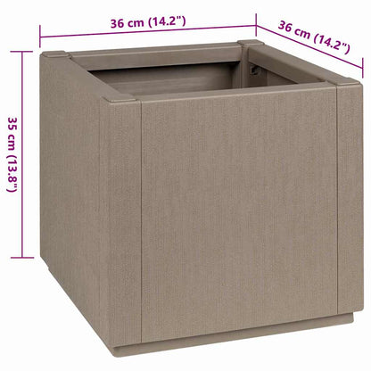 Gartenblumentopf Grau 36 x 36 x 35 cm Polypropylen