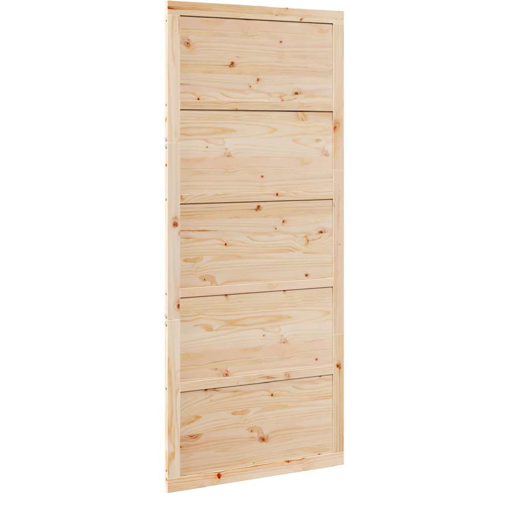 Scheunentür Natur 100 x 208 cm Massivholz Kiefer