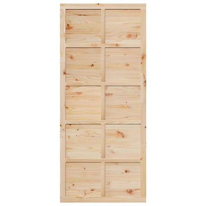 Scheunentür Braun 100 x 210 cm Massivholz Kiefer