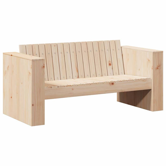 Gartensofa Braun 134 x 60 x 62 cm Massivholz Kiefer