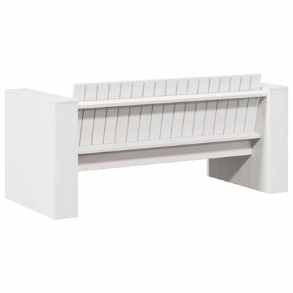Gartensofa Weiß 134 x 60 x 62 cm Massivholz Kiefer