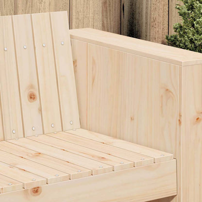 Gartensofa Braun 185.5 x 60 x 62 cm Massivholz Kiefer