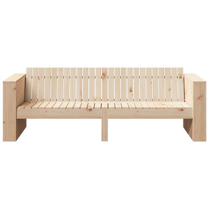 Gartensofa Braun 185.5 x 60 x 62 cm Massivholz Kiefer
