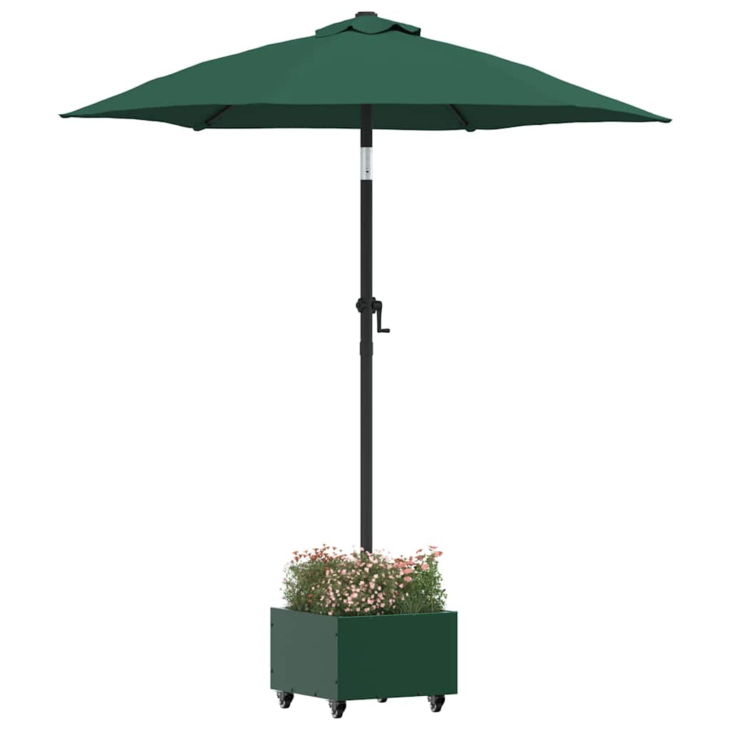 Parasol Untergrund mit Blumenkübel Grün 45 x 45 x 45 cm Stahl