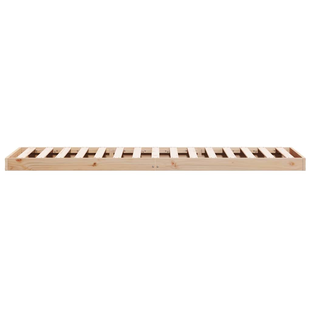 Bodenbettgestell Natur 100 x 210 cm Massivholz Kiefer
