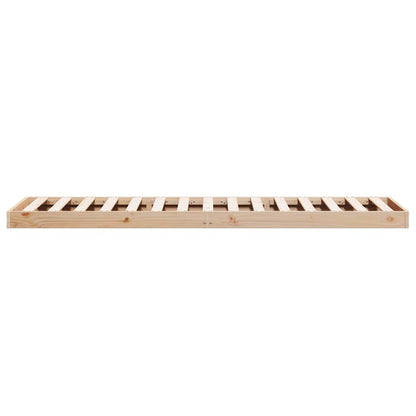 Bodenbettgestell Natur 100 x 210 cm Massivholz Kiefer