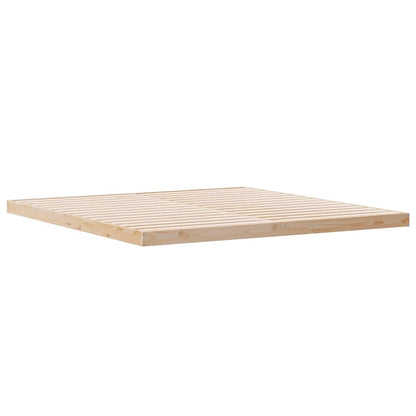 Bodenbettgestell Natur 200 x 210 cm Massivholz Kiefer