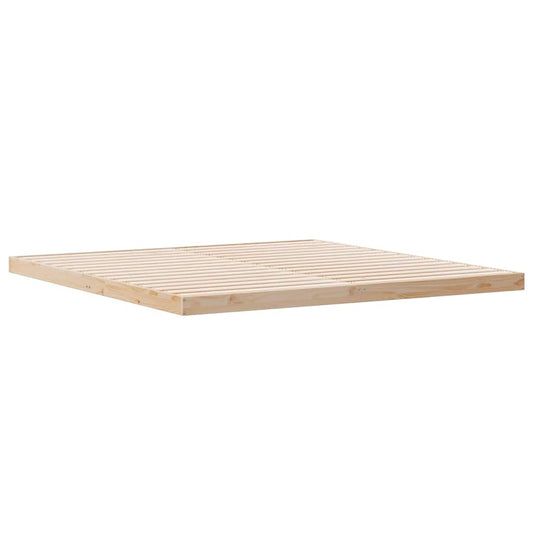 Bodenbettgestell Natur 200 x 210 cm Massivholz Kiefer