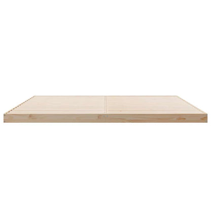 Bodenbettgestell Natur 200 x 210 cm Massivholz Kiefer