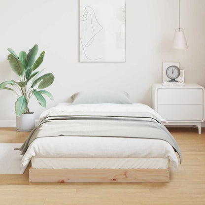 Bodenbettgestell Natur 90 x 220 cm Massivholz Kiefer