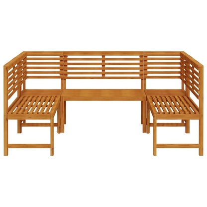 Gartenbänke Set 5 pcs Braun Akazie Massivholz
