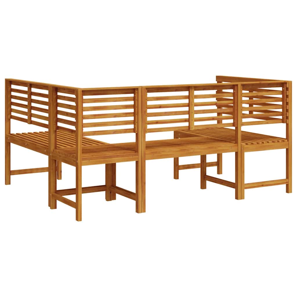 Gartenbänke Set 3 pcs Braun Akazie Massivholz
