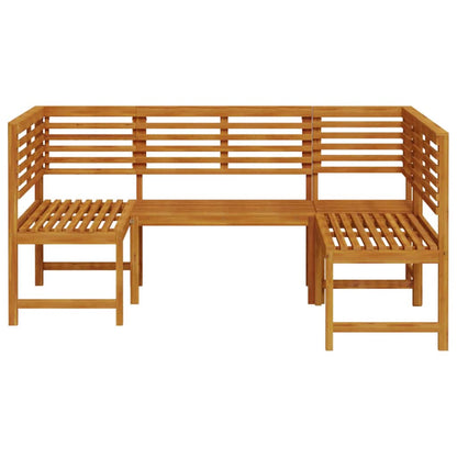 Gartenbänke Set 3 pcs Braun Akazie Massivholz