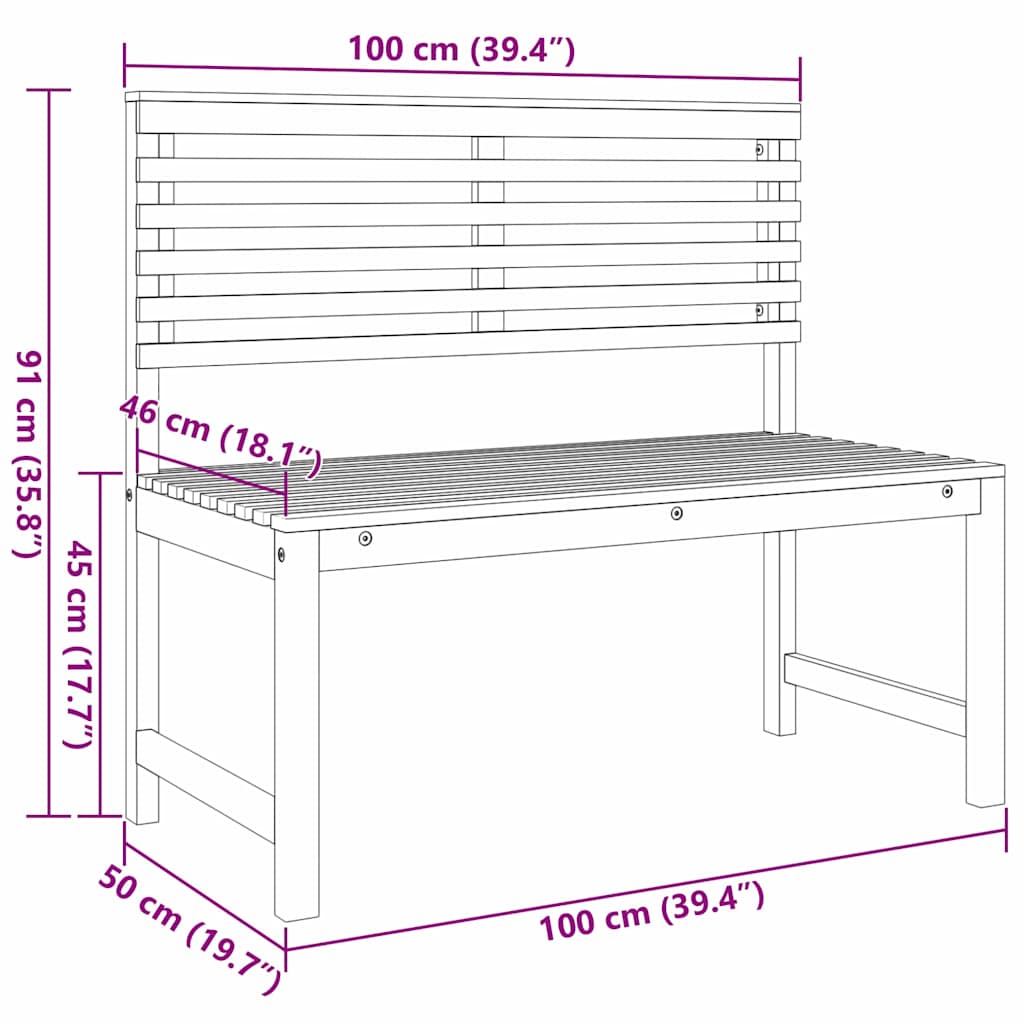 Gartenbänke Set 3 pcs Braun Akazie Massivholz