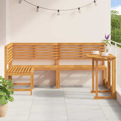 Gartenbänke Set 3 pcs Braun Akazie Massivholz