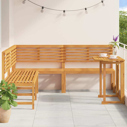 Gartenbänke Set 4 pcs Braun Akazie Massivholz