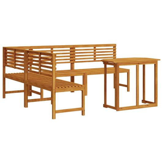 Gartenbänke Set 4 pcs Braun Akazie Massivholz