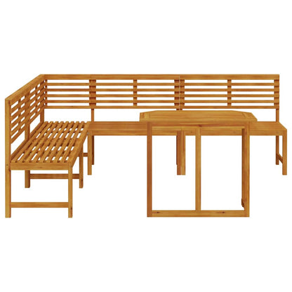 Gartenbänke Set 4 pcs Braun Akazie Massivholz