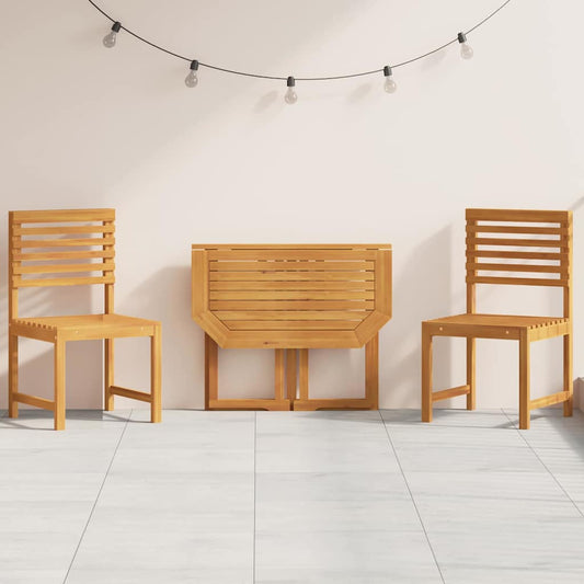 Garten Bistro Set 3 pcs Braun Akazie Massivholz