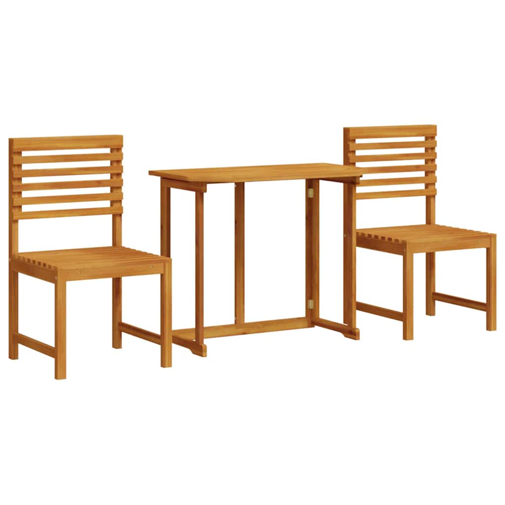 Garten Bistro Set 3 pcs Braun Akazie Massivholz