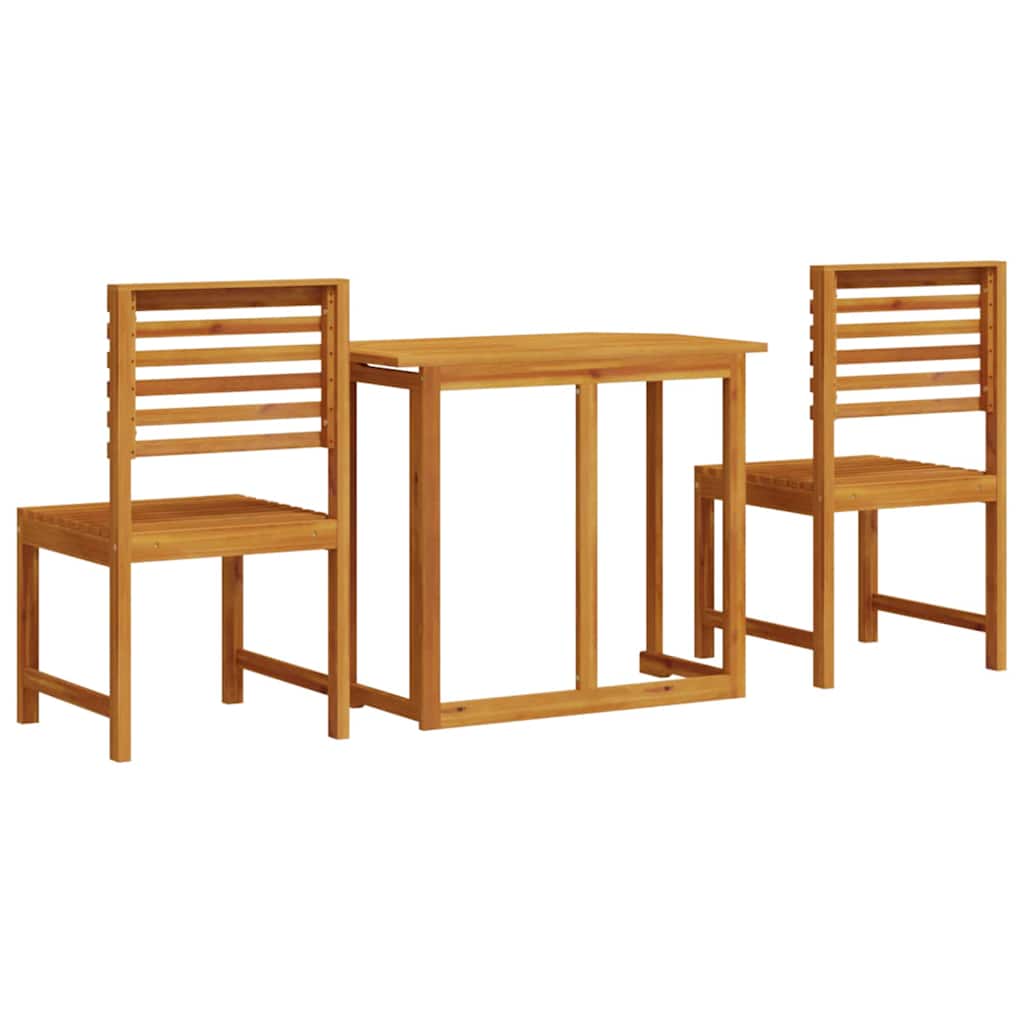 Garten Bistro Set 3 pcs Braun Akazie Massivholz