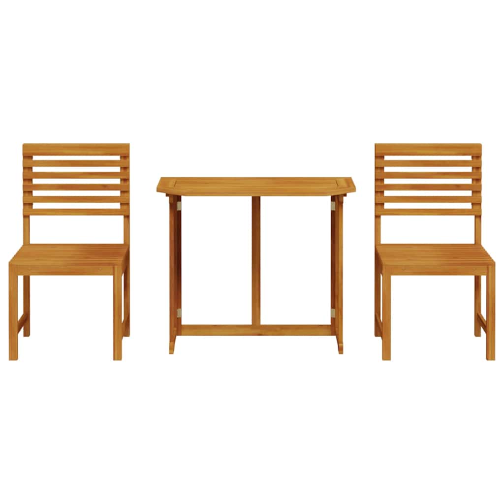 Garten Bistro Set 3 pcs Braun Akazie Massivholz