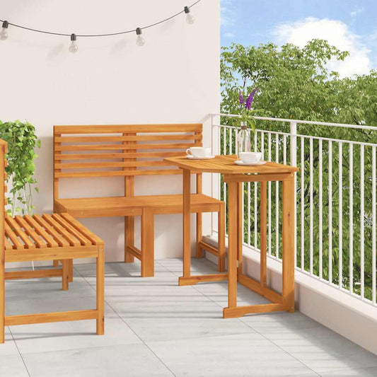 Garten Bistro Set 3 pcs Braun Akazie Massivholz