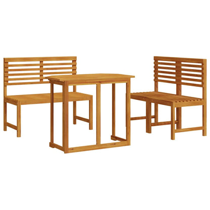 Garten Bistro Set 3 pcs Braun Akazie Massivholz