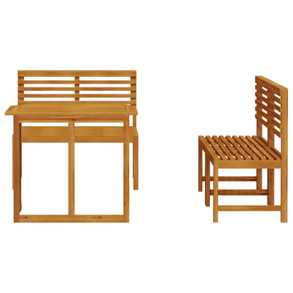 Garten Bistro Set 3 pcs Braun Akazie Massivholz